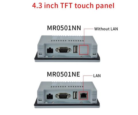 4.3 Zoll HMI Mensch-Maschine-Schnittstelle DC 12V/24V Eingangsspannung geeignet für verschiedene Anwendungen bei Temperaturen von 0 bis 50 °C