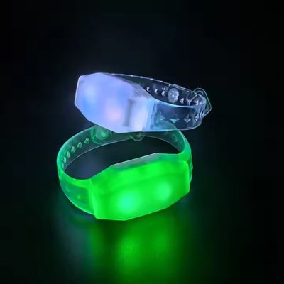 Custom Logo Wireless Glow Bracelets Remote Control LED Bracelet for Music Sound for Promotional Wristbands